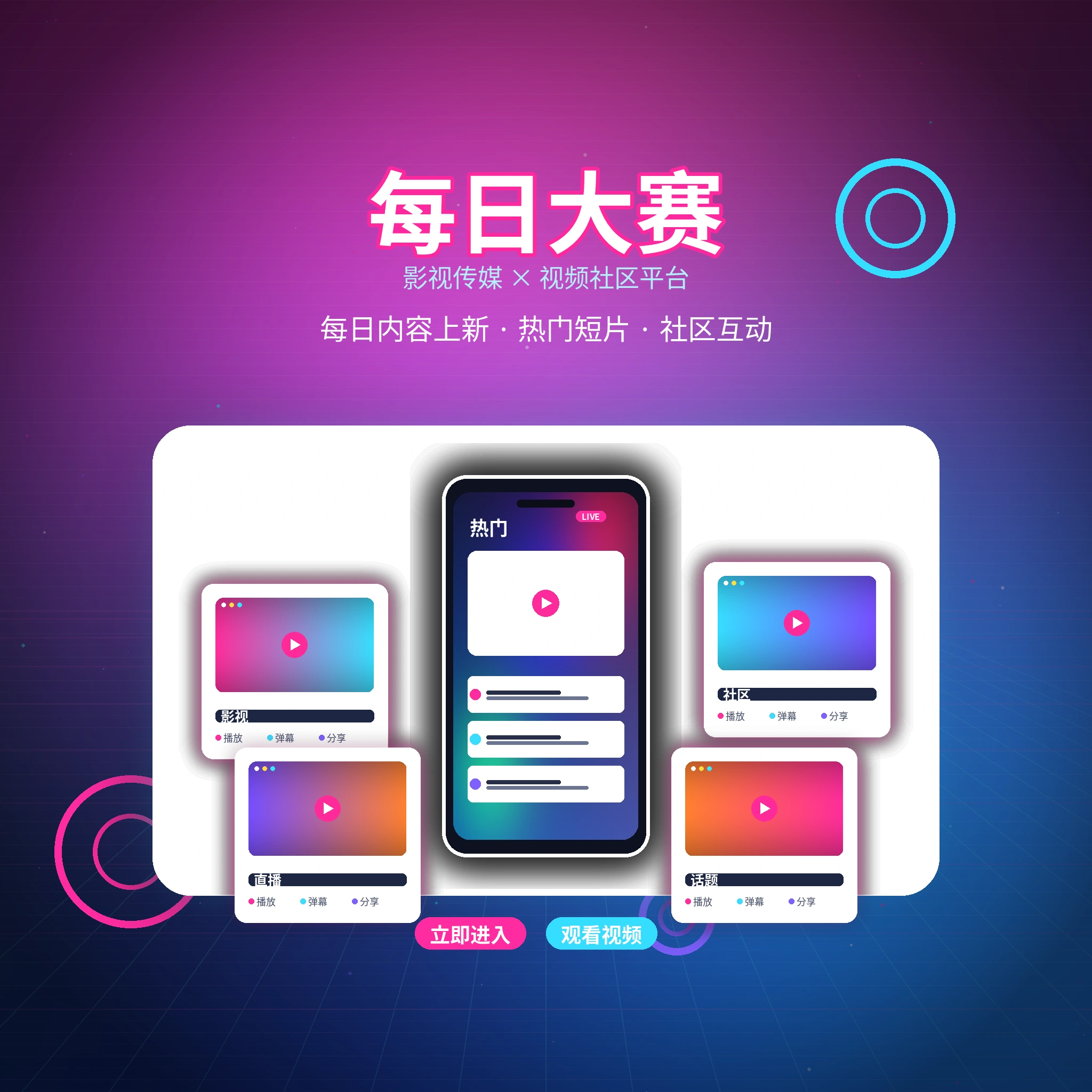 每日大赛品牌与平台理念展示